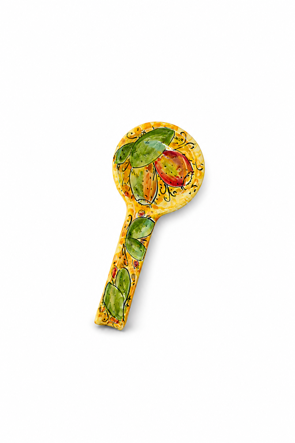 Decorative hand fan with floral design on a white background